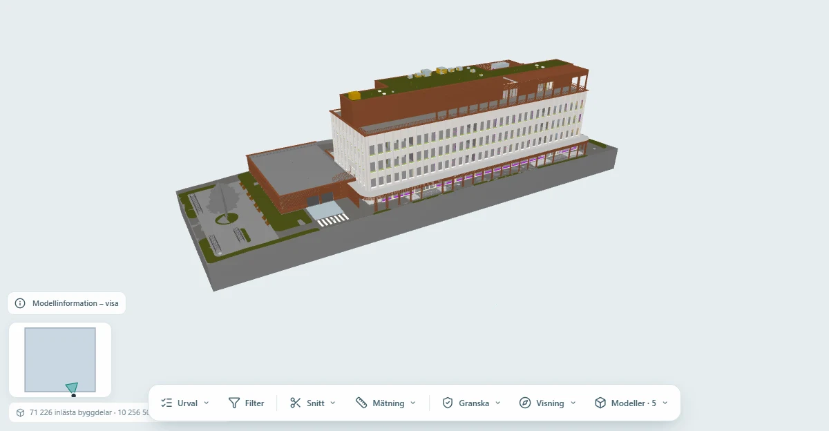 Exempelprojekt i appens 3D-vy